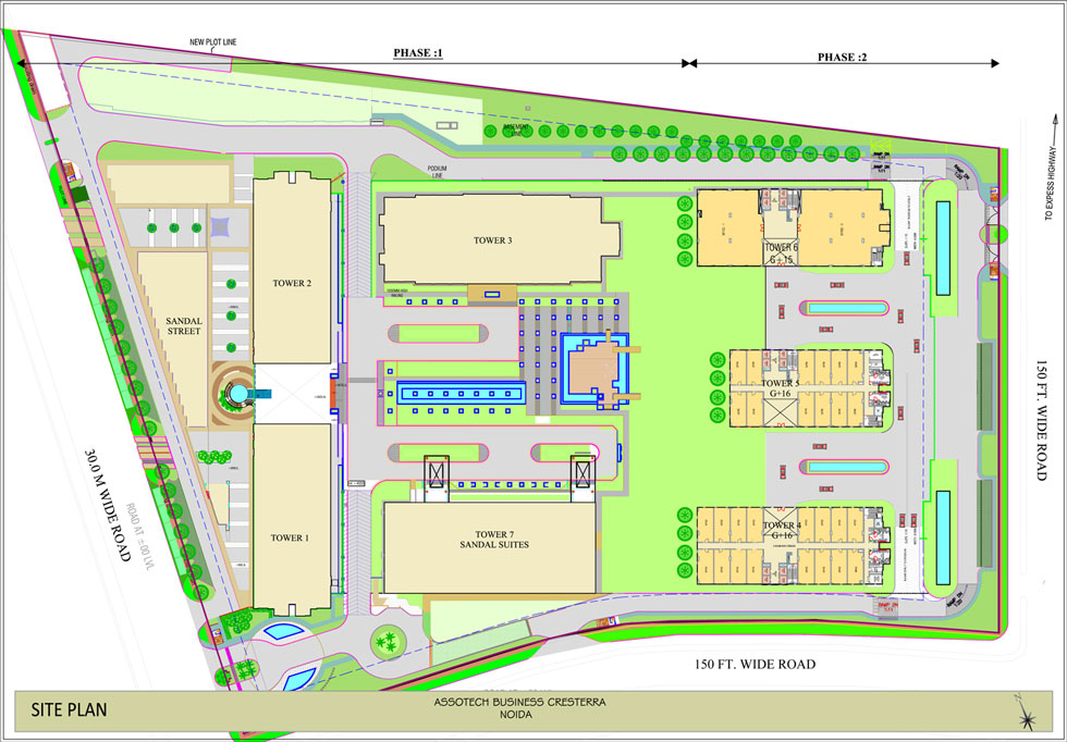 Master plan of Assotech Business Cresterra- Commercial Offices Noida Sector-135,
